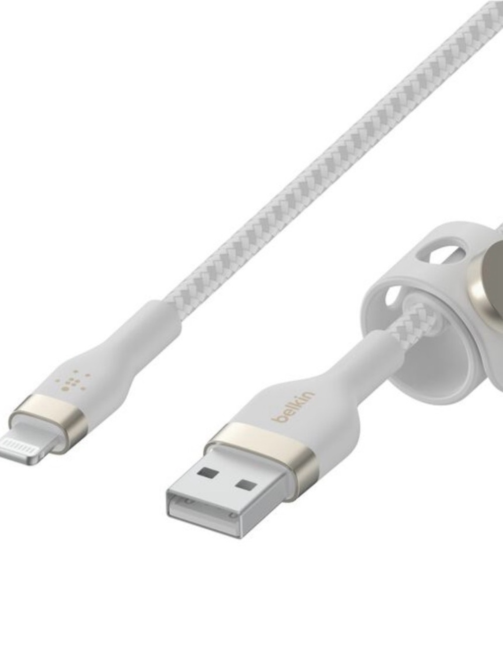Brand new- belkin White and Gold Braided Lightning to USB Cable